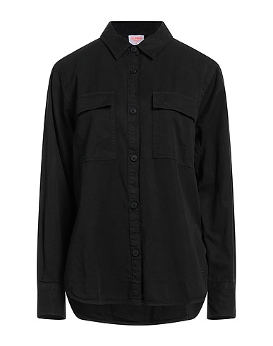 SUN 68 Solid color shirts & blouses Black 65% Tencel™, 35% Cotton