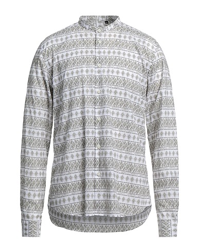 STILOSOPHY Patterned shirt Sage green 100% Cotton