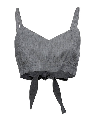 T-JACKET by TONELLO Top Blu 58% Lino, 40% Cotone, 2% Elastan