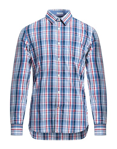 PEPE JEANS Checked shirt Pastel blue 100% Cotton