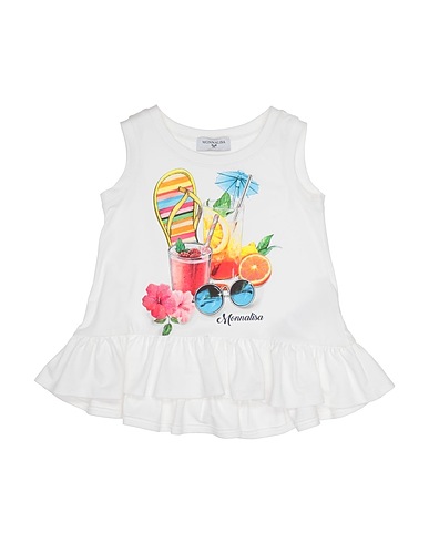 MONNALISA Tank top 95% Cotton, 5% Elastane