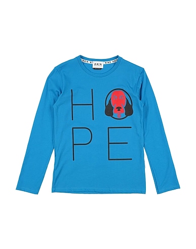 BERNA T-Shirt Azurblau 100% Baumwolle