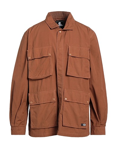 EDWIN Camicia tinta unita Marrone 100% Cotone