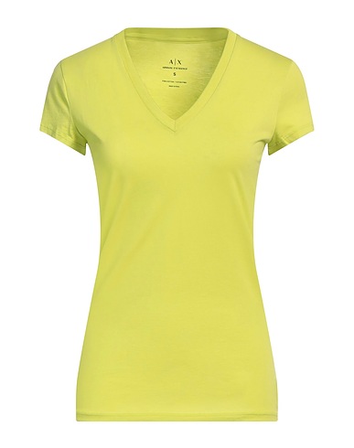 ARMANI EXCHANGE T-shirt basique Vert lime 100% Coton Pima