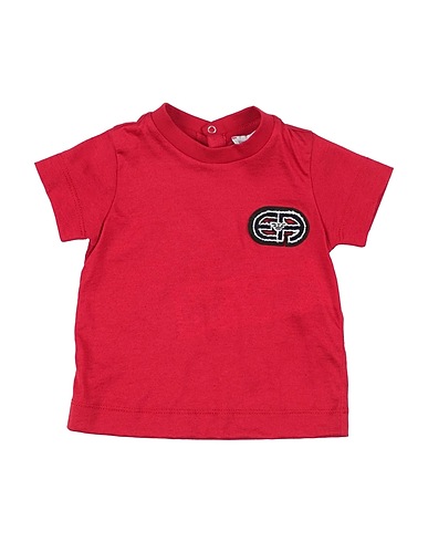 EMPORIO ARMANI T-shirt Brick red 100% Cotton, Elastane