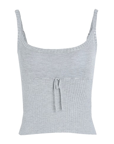 FRANKIES BIKINIS Top Estelle Knit Top
 Light grey 80% Viscose, 20% Nylon
