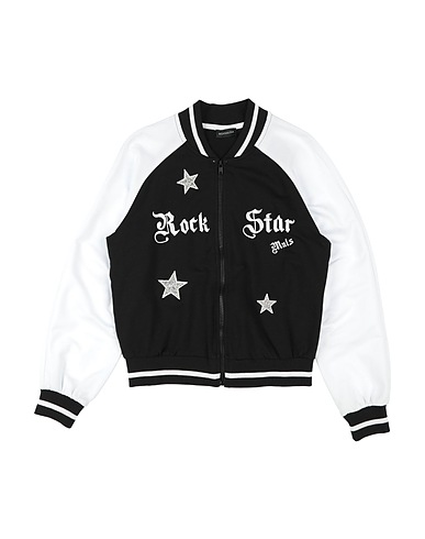 MONNALISA Sweatshirt Black 95% Cotton, 5% Elastane