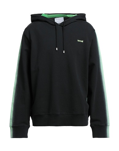 KOCHÉ Hooded sweatshirt Black 100% Cotton, Elastane