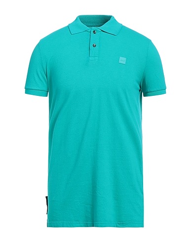 SHOE Polo shirt Emerald green 95% Cotton, 5% Elastane