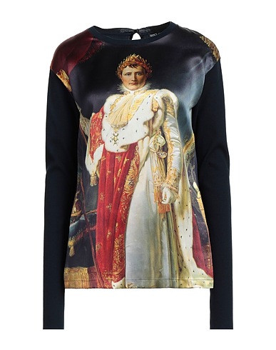 DOLCE&GABBANA Silk top Midnight blue 100% Silk, Cotton, Elastane