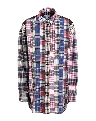TOPSHOP Checked shirt Chocolate brown 57% Cotton, 43% Polyester