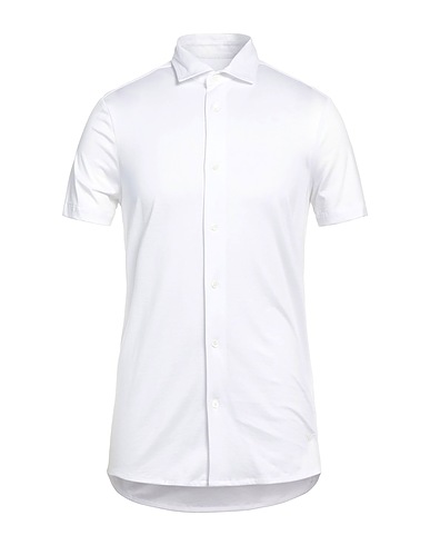 EMPORIO ARMANI Solid colour shirt White 70% Lyocell, 30% Cotton