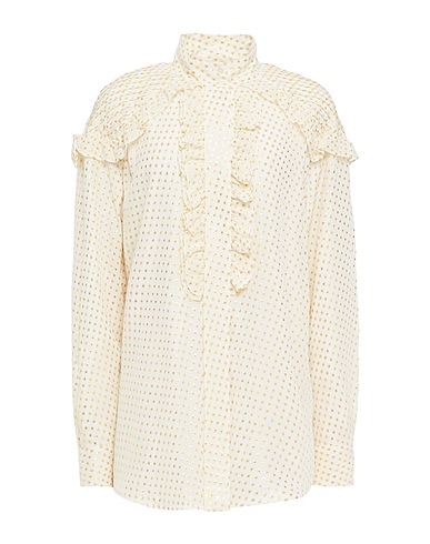 VICTORIA BECKHAM Hemden und Blusen mit Muster Elfenbein 76% Seide, 24% Polyester, Perlmutt