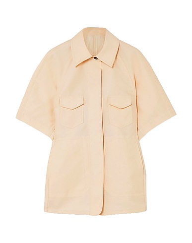 LVIR Solid colour shirts & blouses Beige 60% Wool, 40% Silk