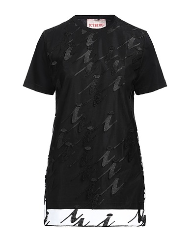 ICEBERG T-shirt Black 100% Cotton, Polyester