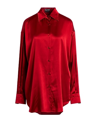 TOM FORD Solid color shirts & blouses Garnet 94% Silk, 6% Lyocell