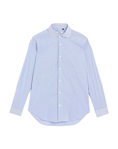 STILOSOPHY Striped shirt Blue 97% Cotton, 3% Elastane