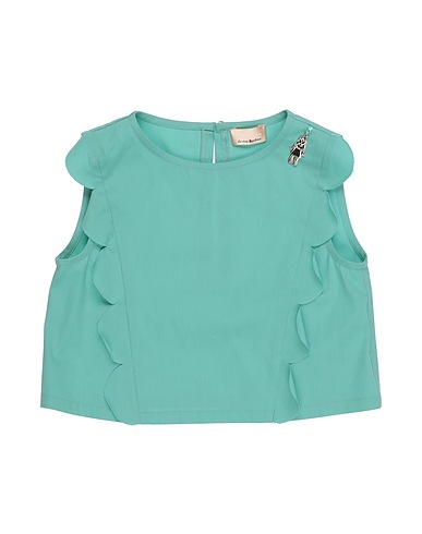ELISABETTA FRANCHI Top Turquoise 97% Cotton, 3% Elastane