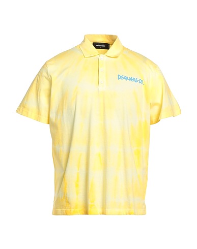 DSQUARED2 Polo shirt Yellow 100% Cotton