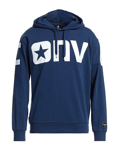 CONVERSE Felpa Blu 100% Cotone