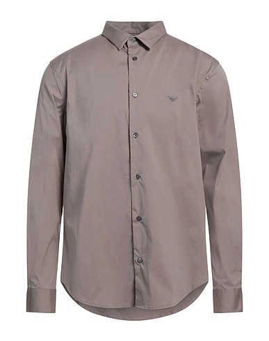 EMPORIO ARMANI 無地シャツ カーキ コットン 76% / ナイロン 21% / ポリウレタン 3%