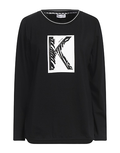 PER TE by KRIZIA T-shirt Nero 48% Cotone, 48% Modal, 4% Elastan