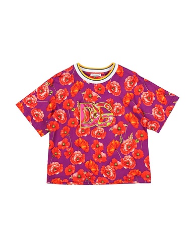 DOLCE&GABBANA Ｔシャツ モーブ コットン 100% / ポリエステル / ポリウレタン