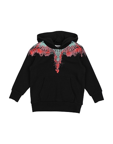 MARCELO BURLON Hooded sweatshirt Black 80% Cotton, 20% Polyester, Elastane