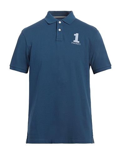 HACKETT Polo shirt Blue 100% Cotton