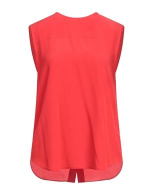 BURBERRY シルクトップス レッド レディース
