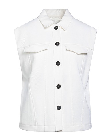 FORTE_FORTE Solid colour shirts & blouses Ivory 51% Cotton, 49% Virgin Wool