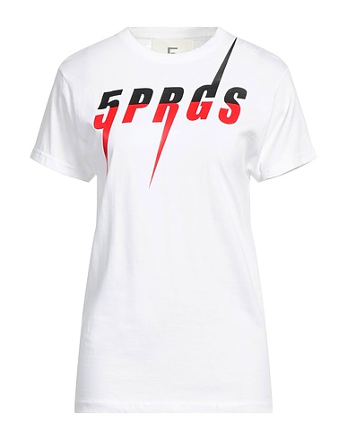 5 PROGRESS T-shirt White 100% Cotton