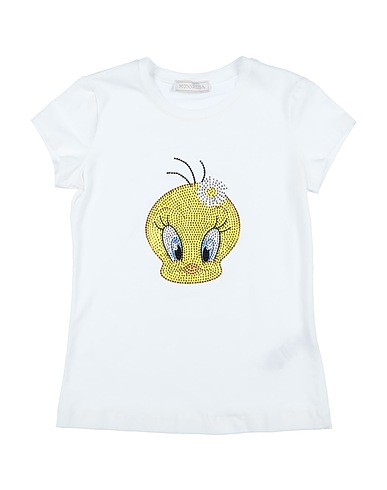 MONNALISA T-shirt Bianco 94% Cotone, 6% Elastan