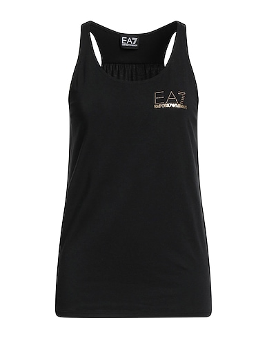 EMPORIO ARMANI Top Black 48% Cotton, 47% Modal, 5% Elastane
