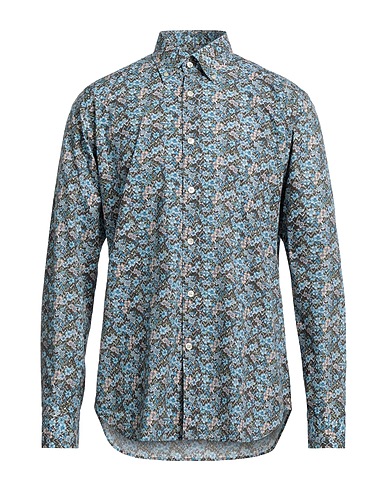 CALIBAN 820 Patterned shirt Azure 100% Cotton