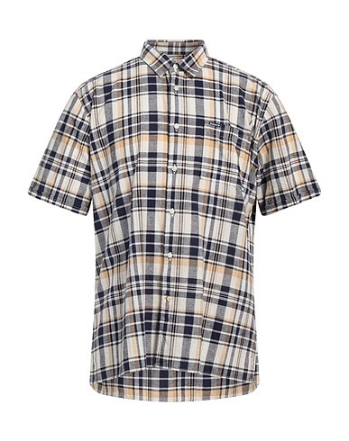 BARBOUR Camicia a quadri Blu 55% Lino, 45% Cotone