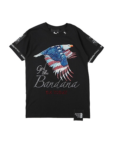 BANDANA T-shirt Nero 80% Cotone, 20% Poliestere