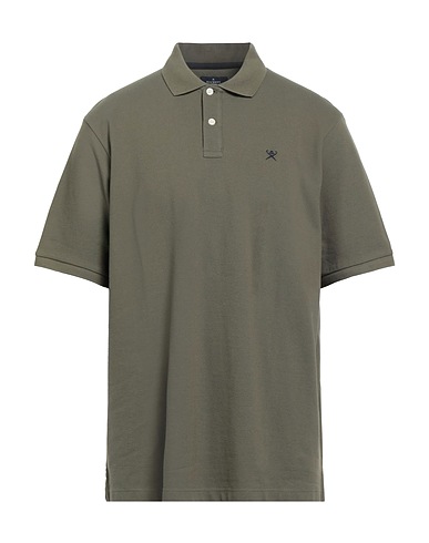 HACKETT Polo shirt Military green 100% Cotton