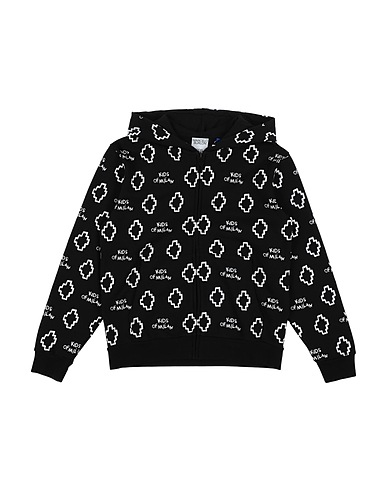 MARCELO BURLON Hooded sweatshirt Black 80% Cotton, 20% Polyester, Elastane
