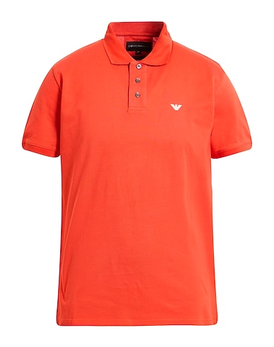 EMPORIO ARMANI Polo shirt Tomato red 100% Cotton