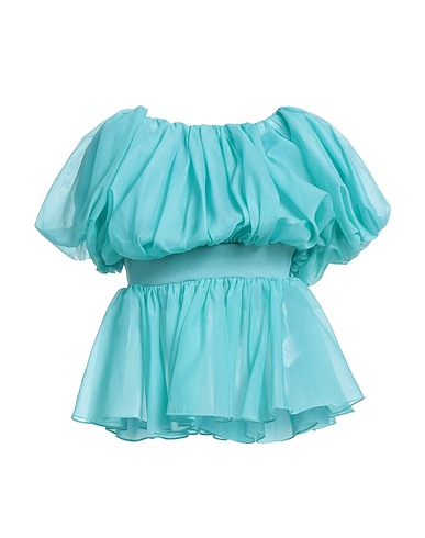 ODÌ ODÌ Off-the-shoulder top Turquoise 100% Polyester