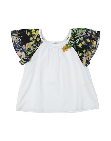 Q COME QUORE T-shirt White 100% Polyester, Cotton, Elastic fibres