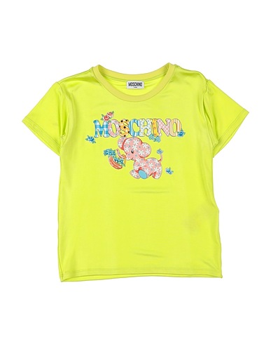 MOSCHINO TEEN T-shirt Lime green 96% Viscose, 4% Elastane