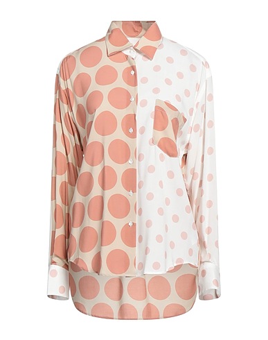 XACUS Patterned shirts & blouses Beige 100% Cotton