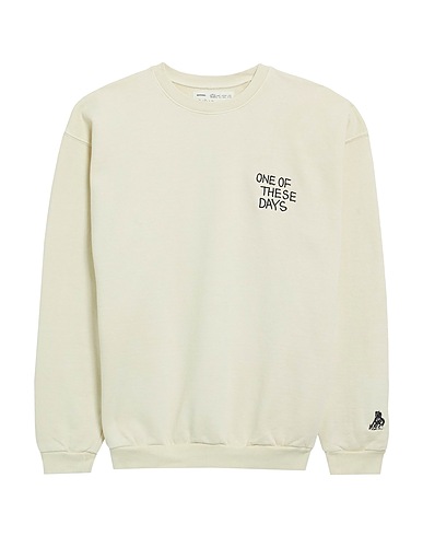 ONE OF THESE DAYS Sweatshirt Beige 100% Cotton