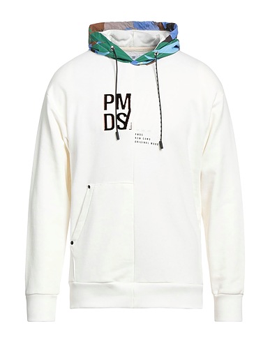 PMDS PREMIUM MOOD DENIM SUPERIOR Hooded track jacket  White 100% Cotton