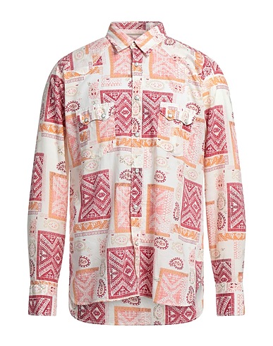 TINTORIA MATTEI 954 Patterned shirt Ivory 100% Cotton