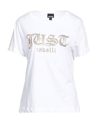 JUST CAVALLI T-shirt White 100% Cotton, Glass