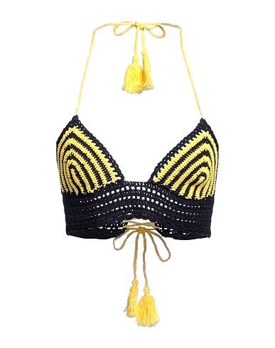 P.A.R.O.S.H. Crop top Giallo 100% Cotone