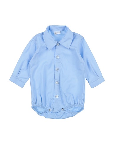 MANUELL & FRANK Baby bodysuit Sky blue 97% Cotton, 3% Elastane